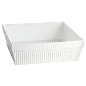 TableCraft Cold Holding 24 qt. White Finish Aluminum Square Bowl - CW1494W