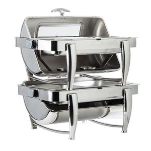 TableCraft 9qt Dripless Stainless Steel Chafer Dish with Roll Top - 12189 