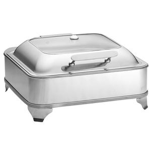 TableCraft 6qt Electric Two-Third Size Chafer Dish with Holding Stand - CW40162 