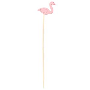 TableCraft Bamboo Decorative Flamingo Picks - Pack of 100 - 11202 