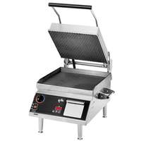 Star 14x14 Panini Sandwich Grill W/ Grooved Top & Smooth Bottom - PGT14IGT