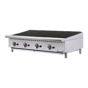 Winco Spectrum™ Countertop Natural Gas 48" Charbroiler - 140K BTU - NGCB-48R