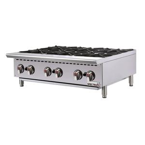 Winco Spectrum™ Countertop Natural Gas 36" Hotplate w/ 6 Burners - NGHP-6