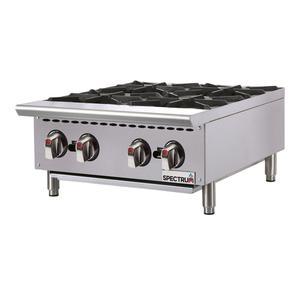 Winco Spectrum™ Countertop Natural Gas 24in Hotplate with 4 Burners - NGHP-4 