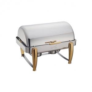 Winco Rectangular 8 qt. Virtuoso Chafer Dish w/ Food & Water Pan - 101A