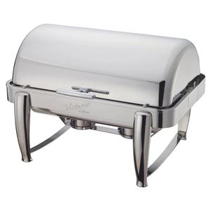 Winco Rectangular 8 qt. Virtuoso Chafer Dish w/ Food & Water Pan - 101B