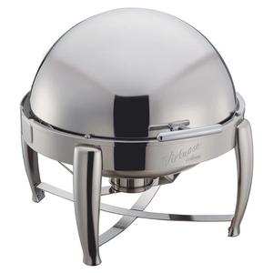 Winco Round 6 qt. Virtuoso Chafer Dish w/ Food & Water Pan - 103B