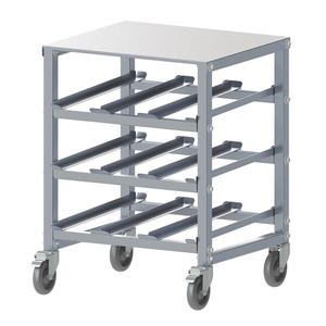 Winco 3-Tier Mobile Undercounter Aluminum Can Storage Rack - ALCR-3M