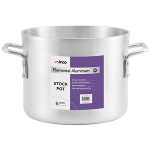 Winco 80 qt. Elemental Aluminum Stock Pot w/ (2) Handles - ALHP-80