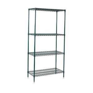 Winco Epoxy Coated 4-Tier 18" x 36" Wire Shelving Set - VEXS-1836