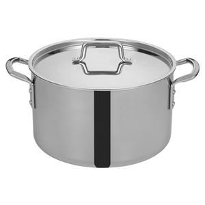 Winco Tri-Gen Induction-Ready 16 qt. Stock Pot w/ Cover - TGSP-16