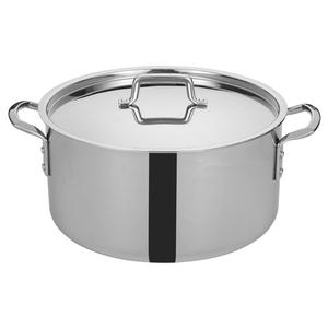 Winco Tri-Gen Induction-Ready 20 qt. Stock Pot w/ Cover - TGSP-20