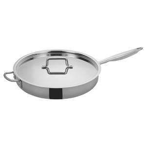 Winco Tri-Gen Induction-Ready 7 qt. Sauté Pan w/ Cover - TGET-7