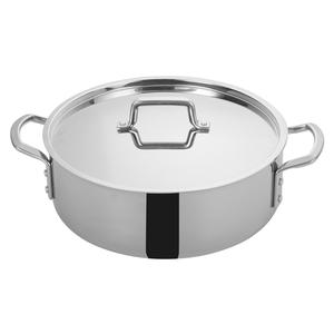 Winco Tri-Gen Induction-Ready 12 qt. Brazier Pan w/ Cover - TGBZ-12