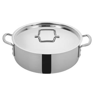 Winco Tri-Gen Induction-Ready 14 qt. Brazier Pan w/ Cover - TGBZ-14