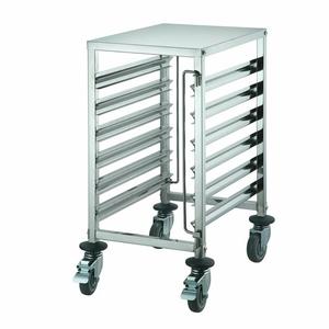 Winco Half Height Mobile Stainless Steel Food Pan Rack - SRK-12 