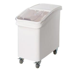 Winco White Polypropylene 27 Gallon Ingredient Bin w/ Clear Lid - IB-27