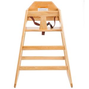 TableCraft Wooden Stackable 3-Point Strap High Chair w/ Natural Finish - 6565004