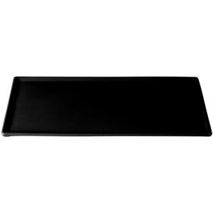 TableCraft Rectangular Cast Aluminum 13-1/4" x 6-3/4" Platter - Black - CW2106BK