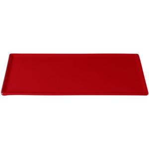 TableCraft Rectangular Cast Aluminum 13.25in x 6.75in Platter - Red - CW2106R 