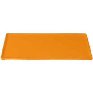 TableCraft Rectangular Cast Aluminum 13.25in x 6.75in Platter - Orange - CW2106X 