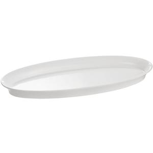 TableCraft Ovular Cast Aluminum 21in x 9in King Fish Platter - White - CW2210W 