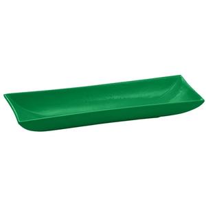 TableCraft Rectangular Cast Aluminum 18inx 6in Flared Platter - Green - CW11046GN 