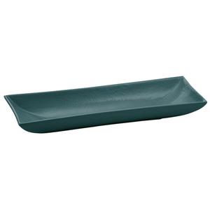 TableCraft Rectangular Cast Aluminum 18"x6" Flared Platter-Hunter Green - CW11046HGN