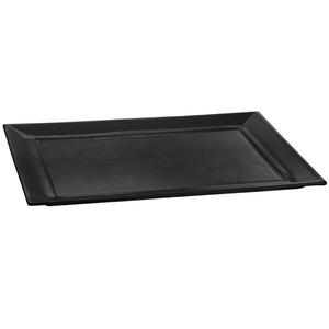 TableCraft Rectangular Cast Aluminum 17.8" x 14.6" Platter - Black - CW3620BK