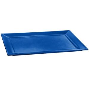 TableCraft Rectangular Cast Aluminum 17.8" x 14.6" Platter-Cobalt Blue - CW3620CBL