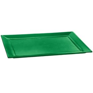 TableCraft Rectangular Cast Aluminum 17.8in x 14.6in Platter - Green - CW3620GN 