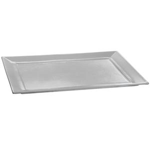 TableCraft Rectangular Cast Aluminum 17.8in x 14.6in Platter - Grey - CW3620GY 