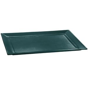 TableCraft Rectangular Cast Aluminum 17.8in x 14.6in Platter-Hunter Green - CW3620HGN 