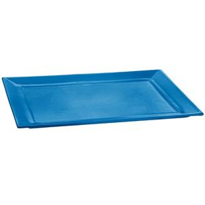 TableCraft Rectangular Cast Aluminum 17.8in x 14.6in Platter - Sky Blue - CW3620SBL 