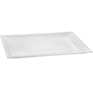 TableCraft Rectangular Cast Aluminum 17.8in x 14.6in Platter - White - CW3620W 