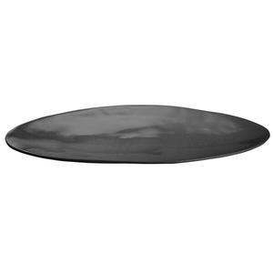 TableCraft Oblong Cast Aluminum 25.35in x 12in Platter - Black - CW11068BK 