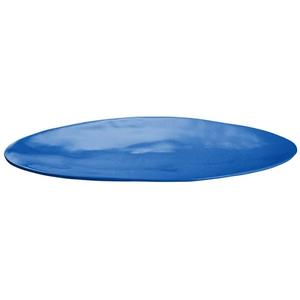 TableCraft Oblong Cast Aluminum 25.35in x 12in Platter - Cobalt Blue - CW11068CBL 