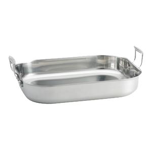 TableCraft Stainless Steel 6 qt. Roasting Pan w/ Brushed Finish - CW2032