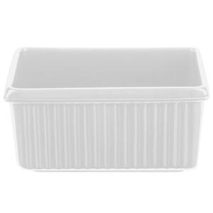 TableCraft Cold 3qt Aluminum Rectangle Serving Bowl - White - CW1530W 