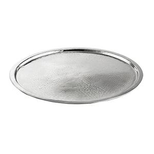 TableCraft Round 21" Dia. Stainless Steel Display Tray - Natural - RPD21