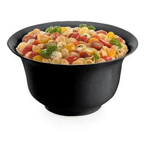 TableCraft 3.25qt Cast Aluminum Round Tulip Salad Bowl - Black - CW3130BK 