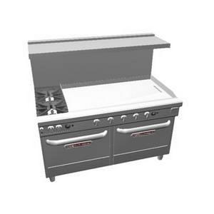 Southbend Ultimate 60" 2 Star Burner Gas Range w/ 48" Left Griddle - 4603DC-4TL