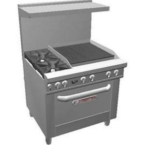 Southbend Ultimate 60" 6 Burner Range w/ 24" Left Charbroiler - 4604AA-2CL