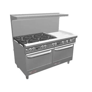 Southbend Ultimate 60" 6 Burner Range w/ 24" Left Thermostatic Griddle - 4604AA-2TL