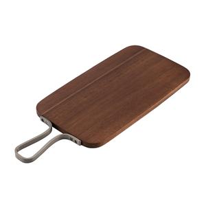 Browne Foodservice Rectangular 15in x 8.5in Walnut Finish Serving Board - 571808 