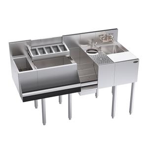 Krowne Metal Royal Series 54" Wide Zero-Step Cocktail Speed Station - KR24-MX54-7