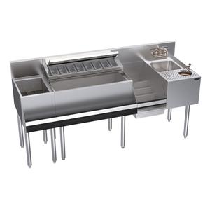 Krowne Metal Royal Series 68" Wide Zero-Step Cocktail Speed Station - KR24-MX68A-10