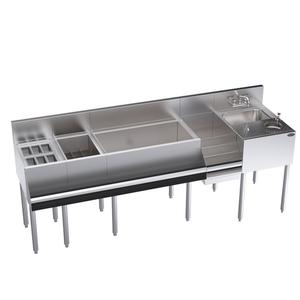 Krowne Metal Royal Series 84" Wide Zero-Step Cocktail Speed Station - KR24-MX84