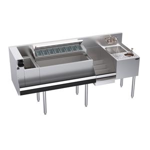 Krowne Metal Royal Series 68" Wide Zero-Step Cocktail Speed Station - KR24-MX68B-10