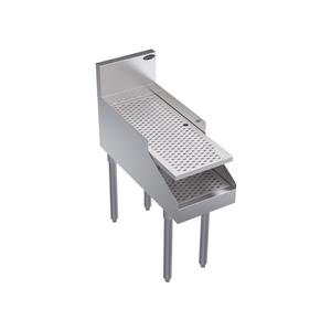 Krowne Metal Royal Series 12in Wide Recessed Underbar Drainboard - KR29-RG12 